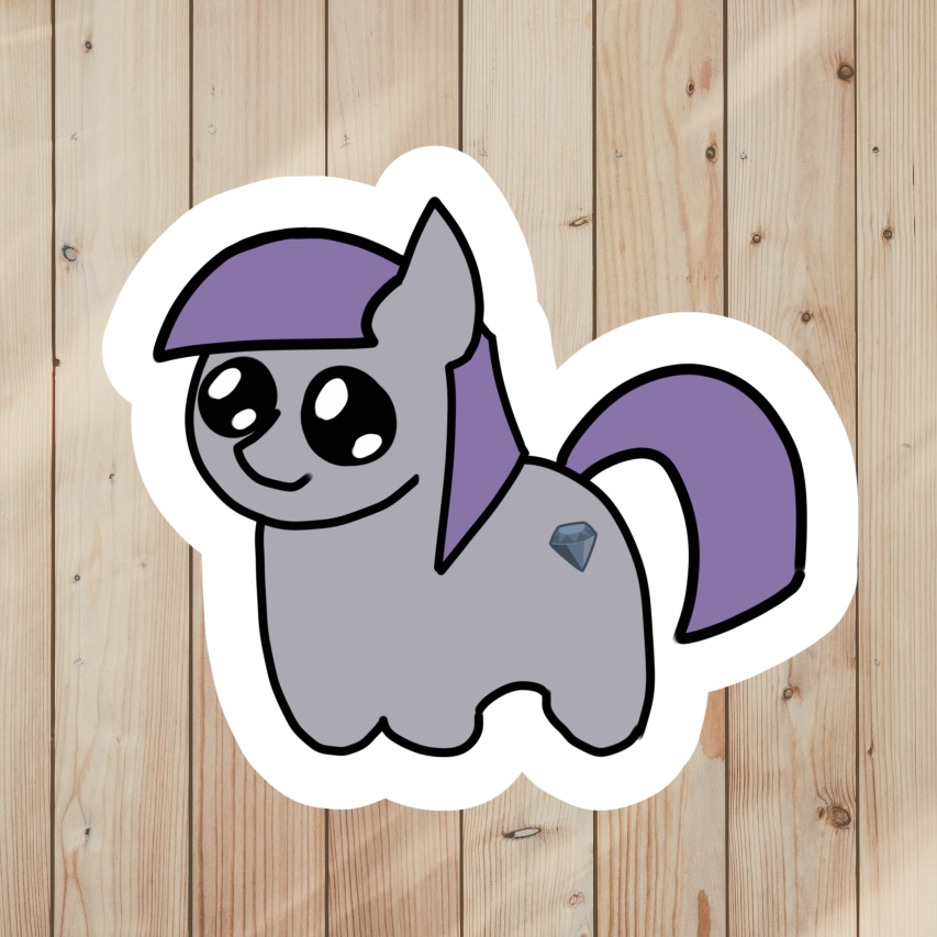 My Little Pony Sticker of Maud as Autism Creature