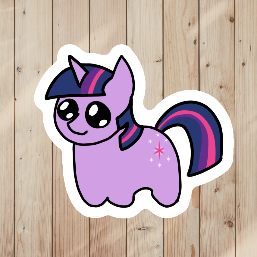 My Little Pony Sticker of Twilight Sparkle as Autism Creature